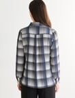 Oliver Black Long Sleeve Collar Shirt, Check Ink product photo View 02 S