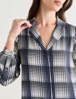 Oliver Black Long Sleeve Collar Shirt, Check Ink product photo View 04 S