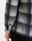 Oliver Black Long Sleeve Collar Shirt, Check Ink product photo View 07 S