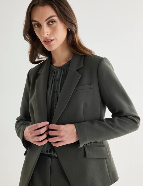 Oliver Black 1-button Jacket, Forest product photo