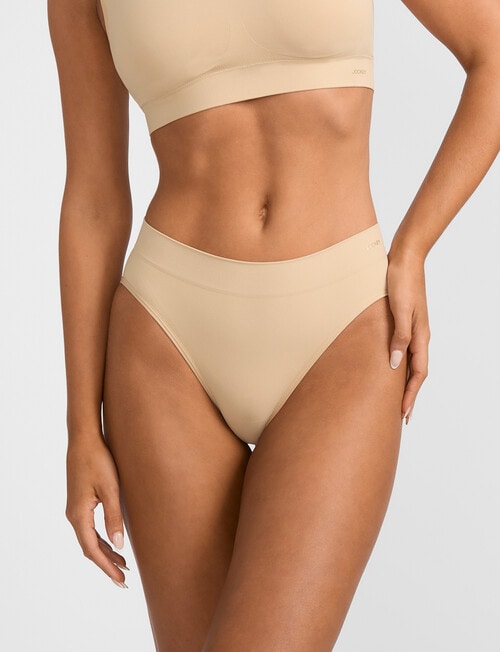 Jockey Skimmies Smooth Hi Cut Brief, Nude product photo View 03 L