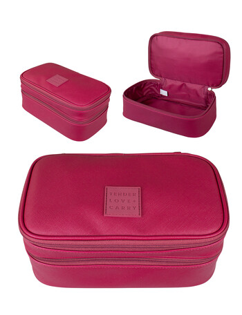 Tender Love + Carry Double Zip Utility, Deep Cherry product photo