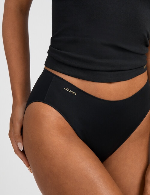 Jockey No Panty Line Promise Smooth Hi Cut Brief, Black product photo View 05 L