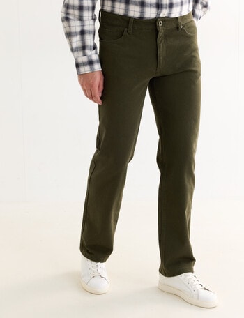 Chisel Straight Leg Stretch 5-Pocket Jean, Khaki product photo