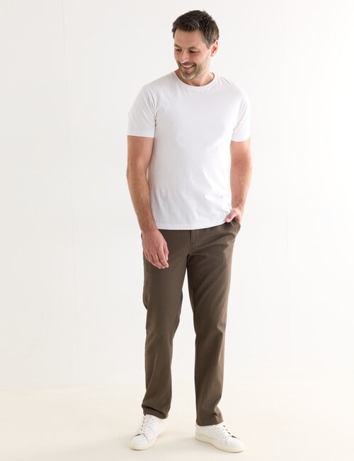 Chisel Elasticated Waist Chino Pants, Brown product photo View 03 L