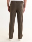 Chisel Elasticated Waist Chino Pants, Brown product photo View 02 S