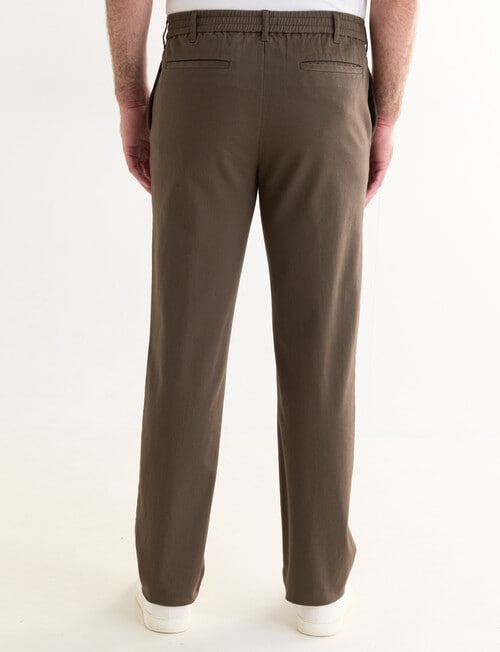 Chisel Elasticated Waist Chino Pants, Brown product photo View 02 L