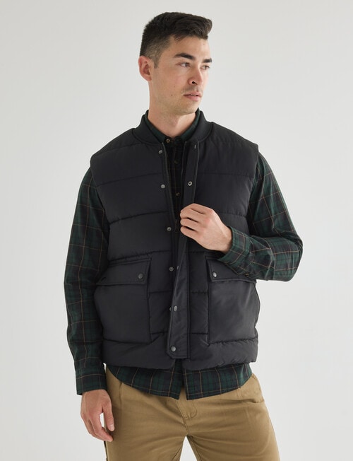 Gasoline Puffer Vest, Black product photo