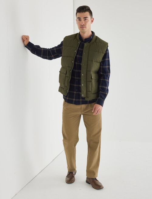 Gasoline Puffer Vest, Khaki product photo View 03 L