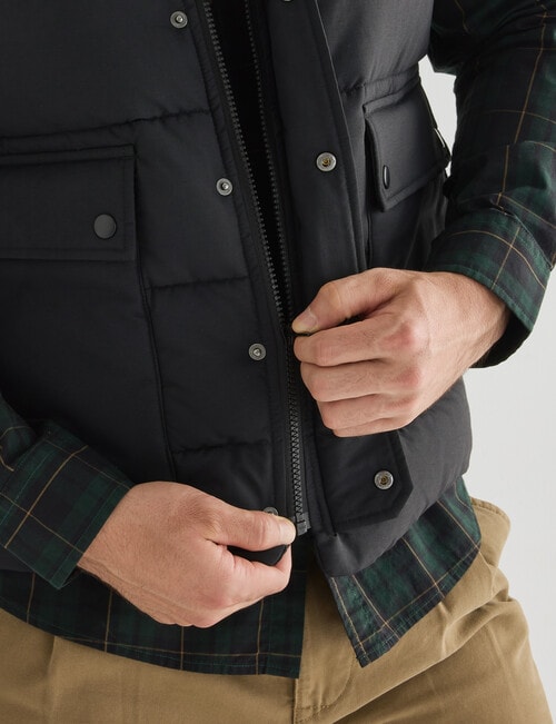 Gasoline Puffer Vest, Black product photo View 05 L