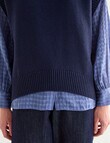 Jigsaw Curve Vest, Navy product photo View 04 S