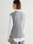 Jigsaw Compose Cosy Alpaca Vest, Grey Marle product photo View 02 S
