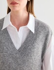 Jigsaw Compose Cosy Alpaca Vest, Grey Marle product photo View 04 S