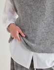 Jigsaw Compose Cosy Alpaca Vest, Grey Marle product photo View 06 S