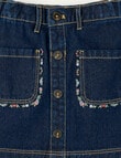 Mac & Ellie Denim Button Front Skirt, Indigo product photo View 02 S
