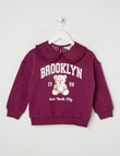 Mac & Ellie Terry Collar Sweatshirt, Berry product photo