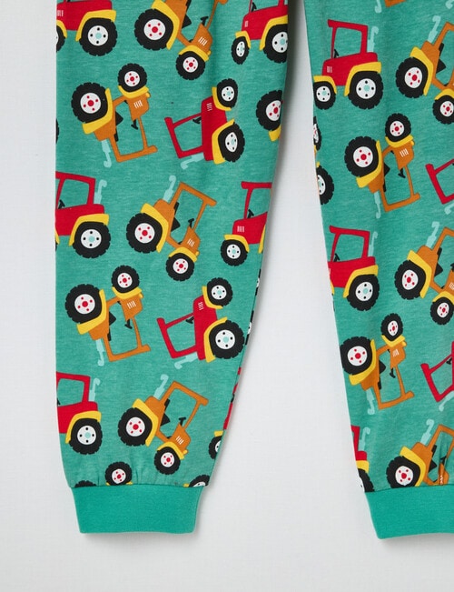 Sleep Mode Knit Long PJ Set, 2-8, Tractor product photo View 03 L