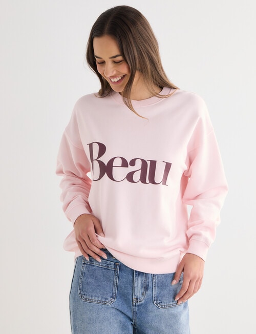 Denim Republic Beau Sweatshirt, Pink product photo