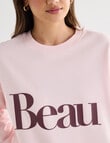 Denim Republic Beau Sweatshirt, Pink product photo View 04 S