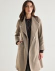 Oliver Black Funnel Neck Coat, Walnut product photo View 04 S