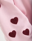 Zest Embroidered Puff Sleeve Sweatshirt, Pink product photo View 06 S