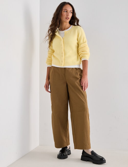 Mineral Aya Alpaca Blend Cardi, Buttercream product photo View 03 L