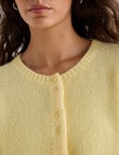 Mineral Aya Alpaca Blend Cardi, Buttercream product photo View 04 S