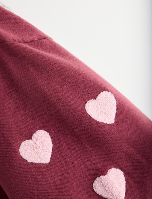 Zest Embroidered Puff Sleeve Sweatshirt, Cherry product photo View 05 L