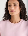 Zest Embroidered Puff Sleeve Sweatshirt, Pink product photo View 04 S