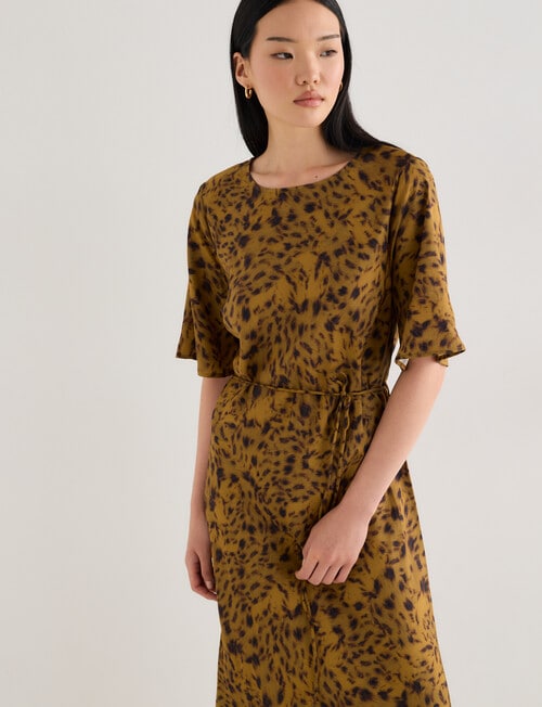State of play Chloe Bias Dress, Tortoiseshell Print product photo