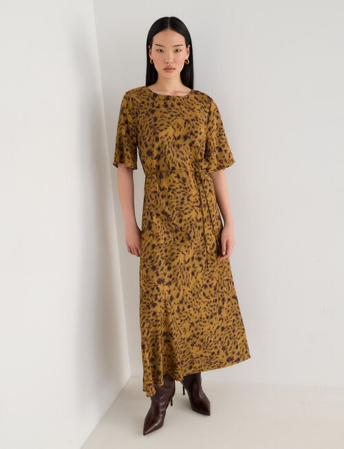State of play Chloe Bias Dress, Tortoiseshell Print product photo View 07 L