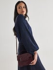 Whistle Textured Patent Crossbody Bag, Cherry Lacquer product photo