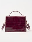 Whistle Textured Patent Crossbody Bag, Cherry Lacquer product photo View 02 S