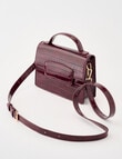 Whistle Textured Patent Crossbody Bag, Cherry Lacquer product photo View 03 S