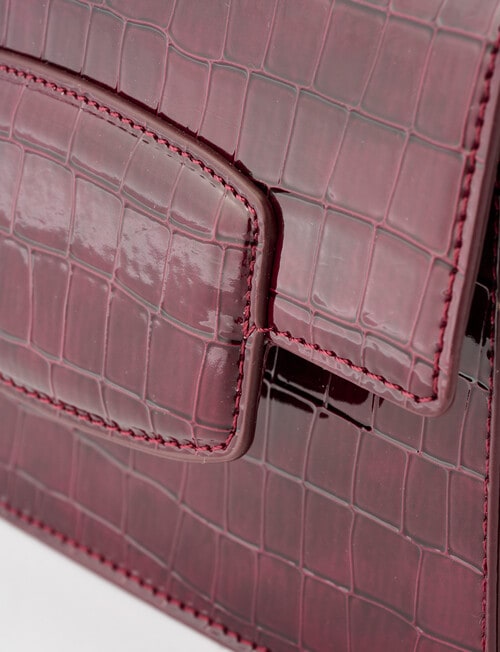 Whistle Textured Patent Crossbody Bag, Cherry Lacquer product photo View 05 L