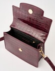 Whistle Textured Patent Crossbody Bag, Cherry Lacquer product photo View 06 S