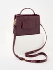 Whistle Textured Patent Crossbody Bag, Cherry Lacquer product photo View 07 S