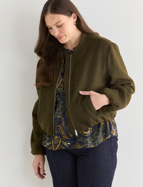 Whistle Bomber Jacket, Khaki product photo View 12 L
