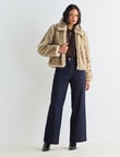 Whistle Faux Fur Zip Up Jacket, Natural product photo View 03 S