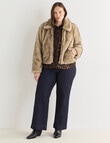 Whistle Faux Fur Zip Up Jacket, Natural product photo View 13 S