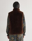 Whistle Faux Fur Gilet, Chocolate product photo View 02 S