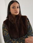 Whistle Faux Fur Gilet, Chocolate product photo View 04 S