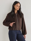 Whistle Bomber Jacket, Chocolate product photo