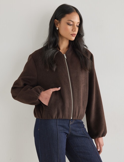 Whistle Bomber Jacket, Chocolate product photo