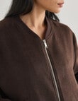 Whistle Bomber Jacket, Chocolate product photo View 04 S