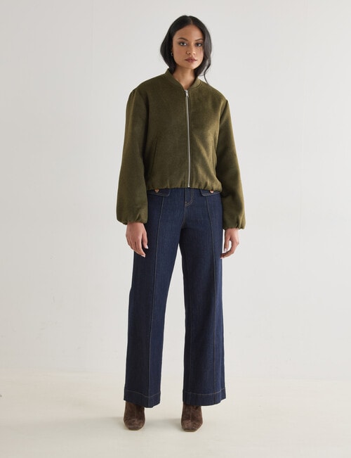 Whistle Bomber Jacket, Khaki product photo View 03 L