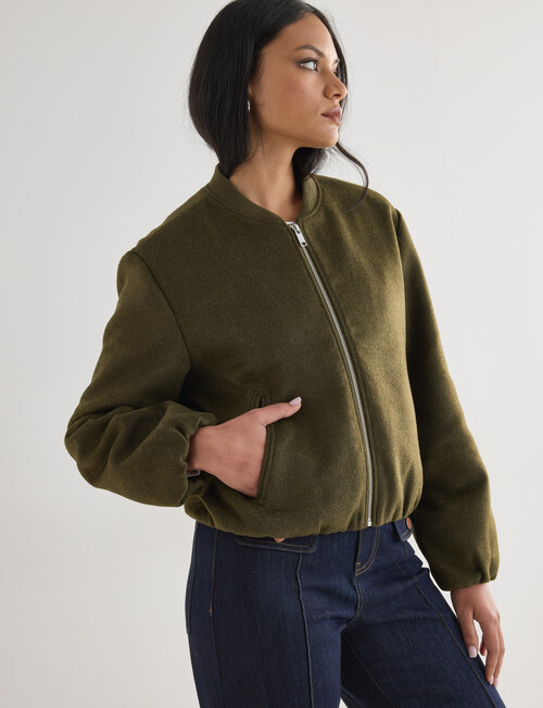 Whistle Bomber Jacket, Khaki product photo View 05 L