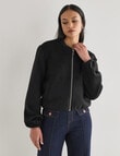 Whistle Bomber Jacket, Black product photo