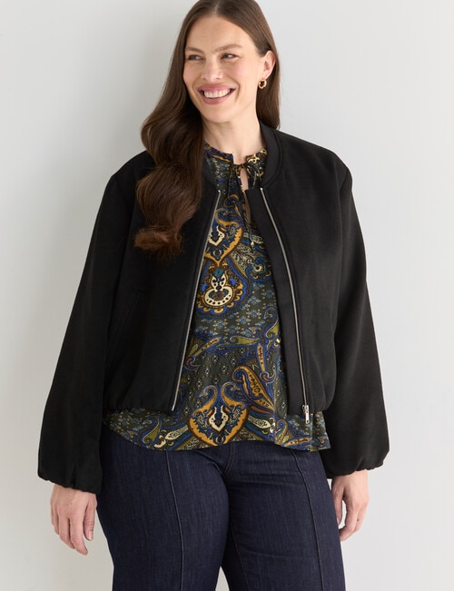Whistle Bomber Jacket, Black product photo View 12 L