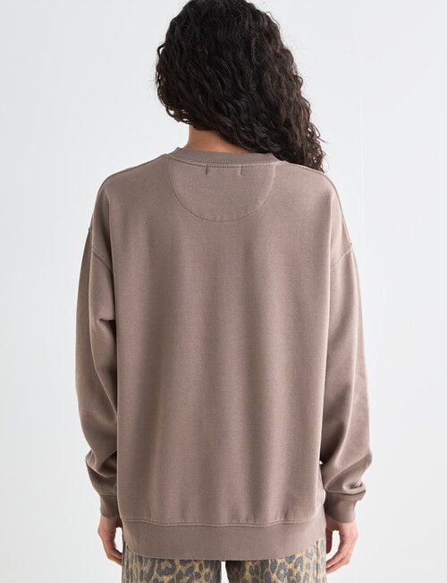 Denim Republic Boucle Sweatshirt, Taupe product photo View 02 L